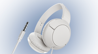 TCL MTRO200WT-EU On-Ear Wired Headset, Strong BASS, flat fold, Color Ash White